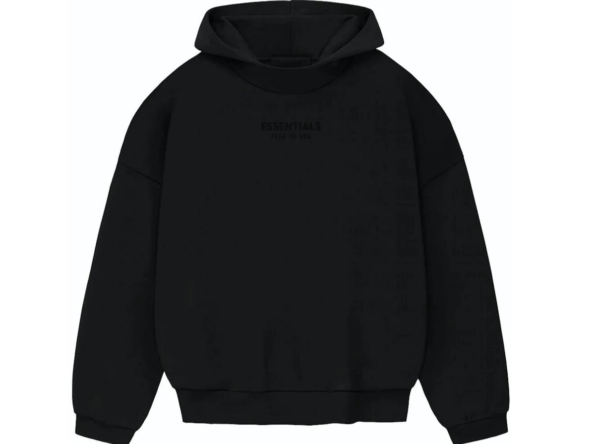 Buy Fear of God Essentials Hoodie Jet Black - Mad Kicks KSA – Mad Kicks ...